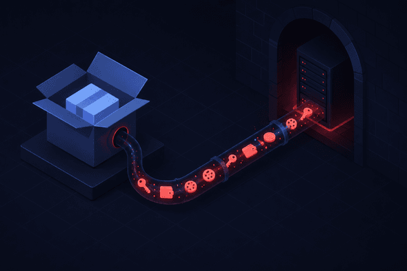 An innocent-looking package quietly siphoning keys, wallets, and cookies out to an attacker's server